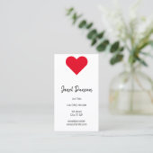 赤いハート書 名刺 (スタンド正面)