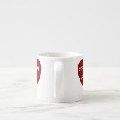 赤いハート最高のアブエラエバーギフト エスプレッソカップ (裏面)