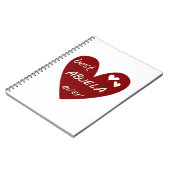 赤いハート最高のアブエラエバーギフト ノートブック (左側)