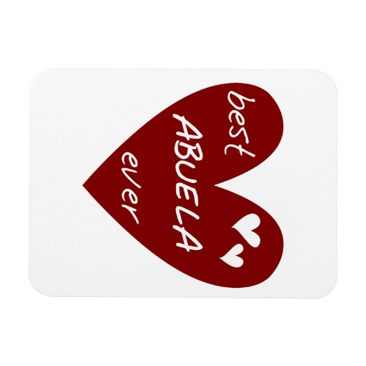 赤いハート最高のアブエラエバーギフト マグネット (横)