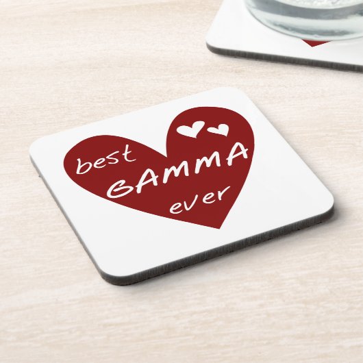 赤いハート最高のガマエバーギフト コースター (左側)