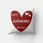 赤いハート最高のガミエバーギフト クッション (裏面)