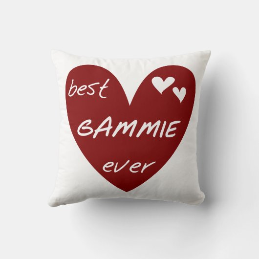 赤いハート最高のガミエバーギフト クッション (裏面)