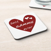 赤いハート最高のガミエバーギフト コースター (左側)