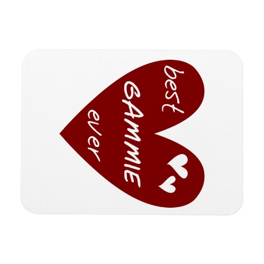 赤いハート最高のガミエバーギフト マグネット (横)