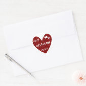 赤いハート最高のグラマ・エバーTシャツ・ギフト ラウンドシール (封筒)