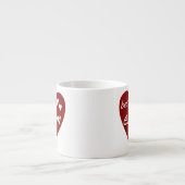 赤いハート最高のグラムエバーギフト エスプレッソカップ (正面)