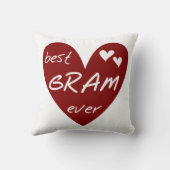 赤いハート最高のグラムエバーギフト クッション (裏面)