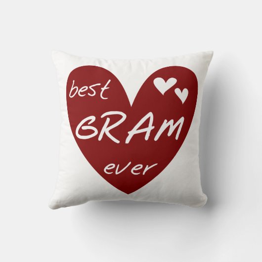 赤いハート最高のグラムエバーギフト クッション (裏面)