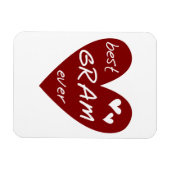 赤いハート最高のグラムエバーギフト マグネット (横)