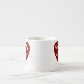 赤いハート最高のグラムマエバーギフト エスプレッソカップ (正面)