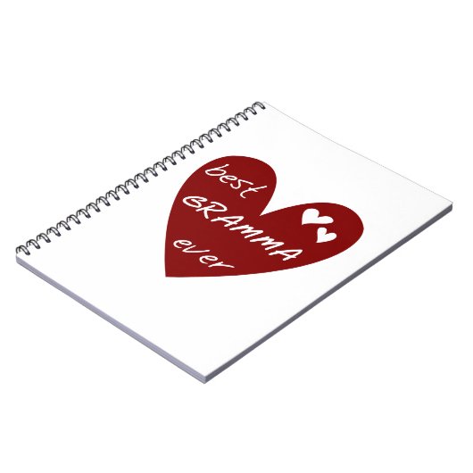 赤いハート最高のグラムマエバーギフト ノートブック (左側)