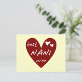 赤いハート最高のナニエバーTシャツとGIfts ポストカード (スタンド正面)