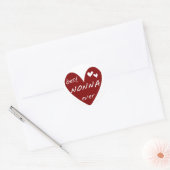 赤いハート最高のノナ・エバーTシャツギフト ラウンドシール (封筒)