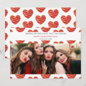 赤いハート最高のフレンズフォトハッピー・ガレンティン (正面/裏面)