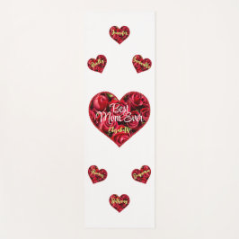 赤いハート最高のママスタイリッシュマモダンマザ日 ヨガマット