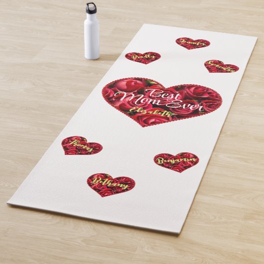 赤いハート最高のママスタイリッシュマモダンマザ日 ヨガマット (インサイチュ)