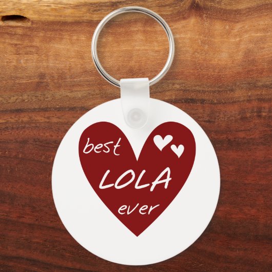 赤いハート最高のロラエバーTシャツとギフト キーホルダー (正面)