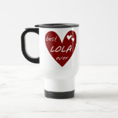 赤いハート最高のロラエバーTシャツとギフト トラベルマグ (左)