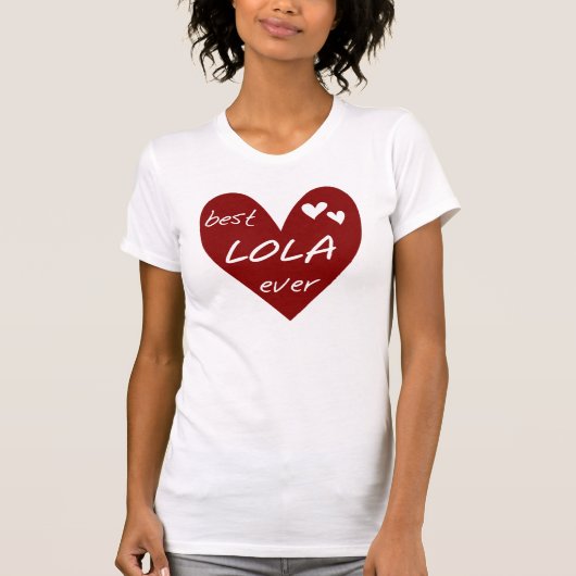 赤いハート最高のロラエバーTシャツとギフト Tシャツ (正面)