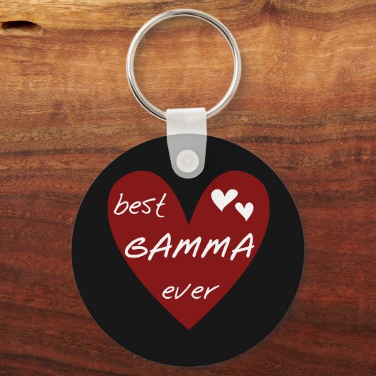 赤いハート最高のGamma Ever Tシャツとギフト キーホルダー (正面)