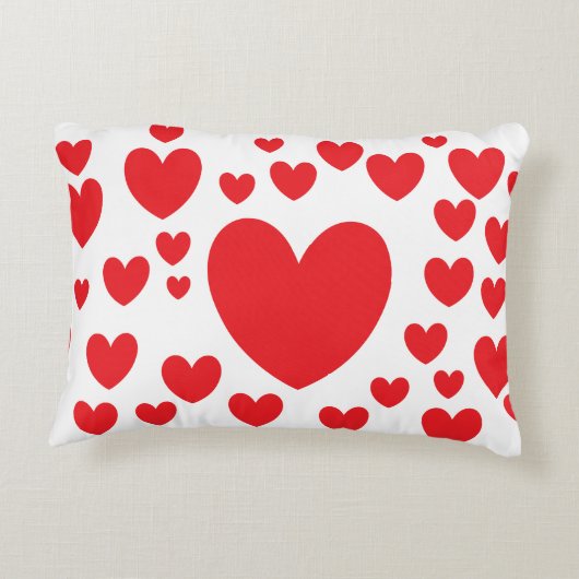 赤いハート枕 アクセントクッション (裏面)