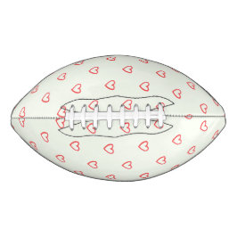赤いハート柄、かわいい、愛 アメリカンフットボール