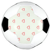 赤いハート柄、かわいい、愛 サッカーボール (回転)