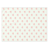 赤いハート柄、かわいい、愛 テーブルクロス (正面(横))