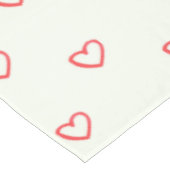 赤いハート柄、かわいい、愛 テーブルクロス (アングル)