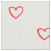 赤いハート柄、かわいい、愛 ファブリック (クローズアップ)