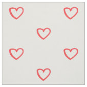 赤いハート柄、かわいい、愛 ファブリック (見本)