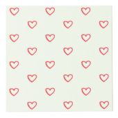 赤いハート柄、かわいい、愛 フォトキューブ (右)