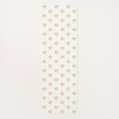 赤いハート柄、かわいい、愛 ヨガマット (裏面)