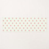 赤いハート柄、かわいい、愛 ヨガマット (正面(横))