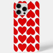 赤いハート柄 ロマンティック ラブ Case-Mate iPhoneケース (裏面)