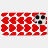 赤いハート柄 ロマンティック ラブ Case-Mate iPhoneケース (裏面 (横))