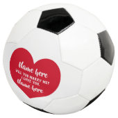 赤いハート案 サッカーボール (3/4)