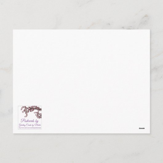 赤いハート棒つきキャンデーハッピーバレンタインデーはがき シーズンポストカード (裏面)