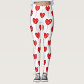 赤いハート棒つきキャンデーレギンス レギンス (正面)