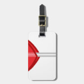 赤いハート棒つきキャンデー ラゲッジタグ (正面縦)