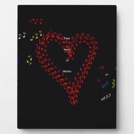 赤いハート楽譜 フォトプラーク