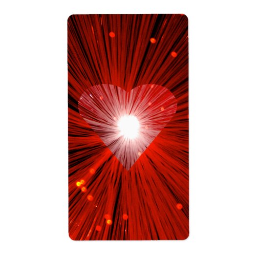 赤いハート標識 ラベル (正面)