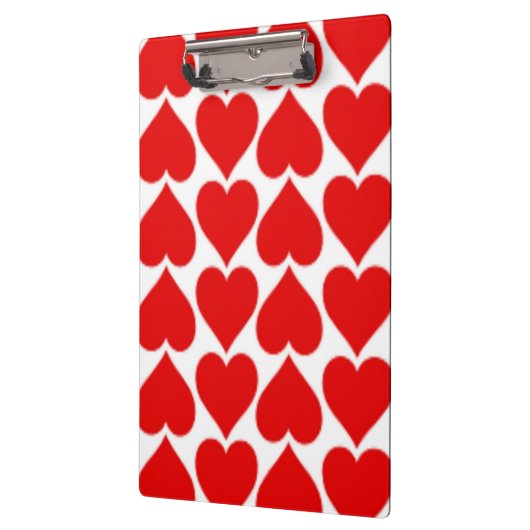 赤いハート模様 クリップボード (左)