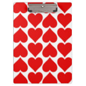 赤いハート模様 クリップボード (正面)