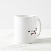 赤いハート母は年間コーヒーマグを確立 コーヒーマグカップ (正面右)