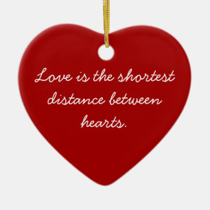赤いハート気持ちオーナメント セラミックオーナメント