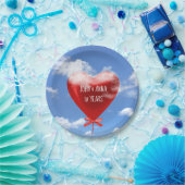 赤いハート気球70周年記念 ペーパープレート (パーティー)