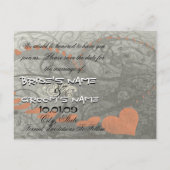 赤いハート渦 案内ポストカード (裏面)