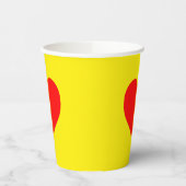 赤いハート熱黄 紙コップ (左)